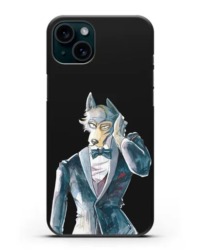 Чехол аниме Beastars - Легоси в смокинге силиконовый для iPhone 15 Plus