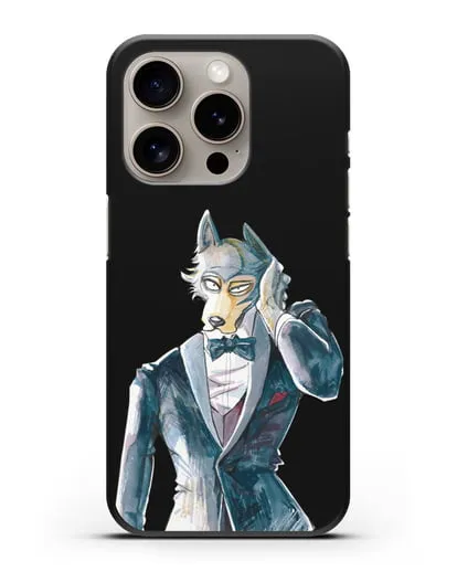 Чехол аниме Beastars - Легоси в смокинге силиконовый для iPhone 15 Pro