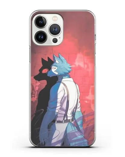 Чехол аниме Beastars - Тёмная сторона Легоси силиконовый для iPhone 13 Pro Max