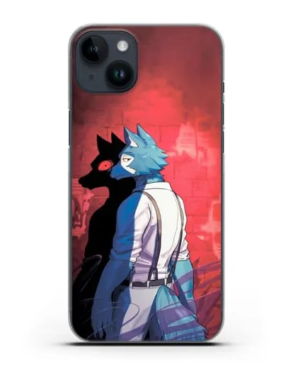 Чехол аниме Beastars - Тёмная сторона Легоси силиконовый для iPhone 14 Plus