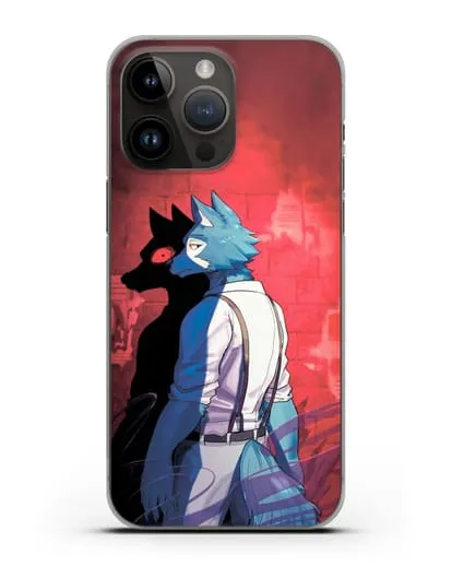 Чехол аниме Beastars - Тёмная сторона Легоси силиконовый для iPhone 14 Pro Max