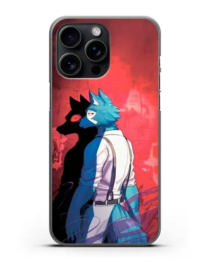 Чехол аниме Beastars - Тёмная сторона Легоси силиконовый для iPhone 15 Pro Max