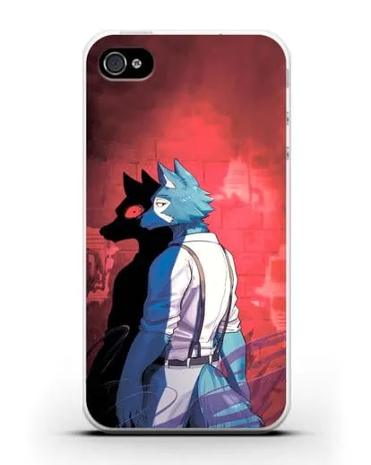 Чехол аниме Beastars - Тёмная сторона Легоси силиконовый для iPhone 4/4s