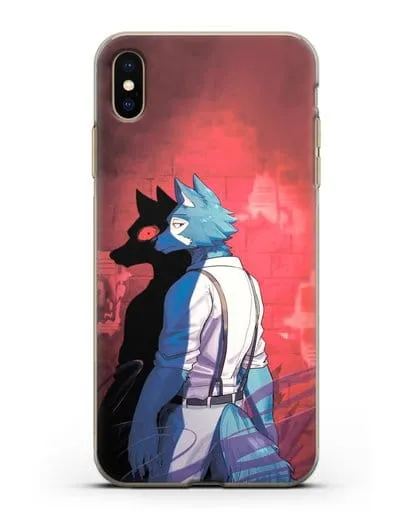 Чехол аниме Beastars - Тёмная сторона Легоси силиконовый для iPhone XS Max