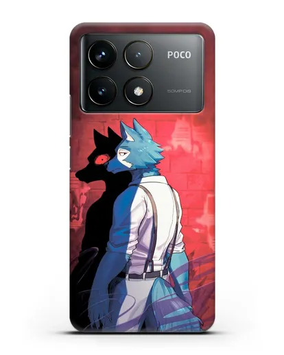 Чехол аниме Beastars - Тёмная сторона Легоси силиконовый для Xiaomi Poco F6 Pro