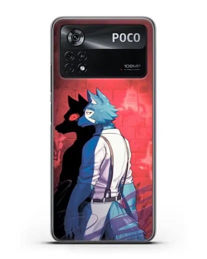 Чехол аниме Beastars - Тёмная сторона Легоси силиконовый для Xiaomi Poco X4 Pro