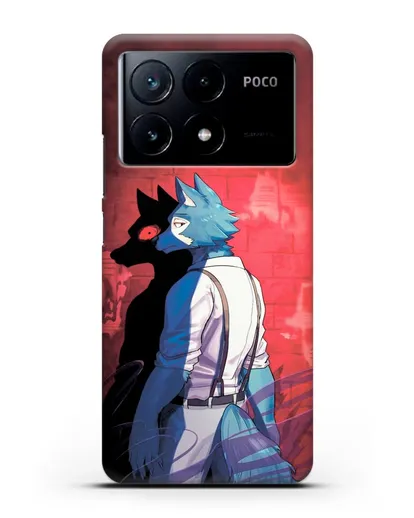 Чехол аниме Beastars - Тёмная сторона Легоси силиконовый для Xiaomi Poco X6 Pro