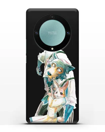 Чехол аниме Beastars - Хару тащит Легоси силиконовый для Honor X9a
