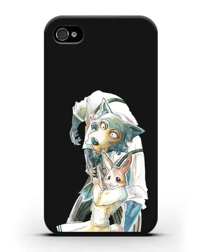 Чехол аниме Beastars - Хару тащит Легоси силиконовый для iPhone 4/4s