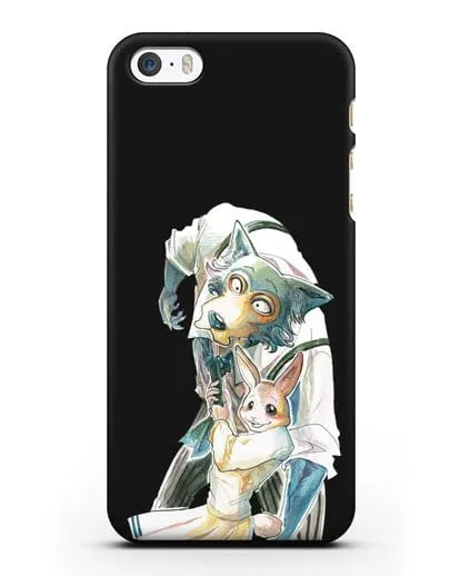 Чехол аниме Beastars - Хару тащит Легоси силиконовый для iPhone 5/5s/SE
