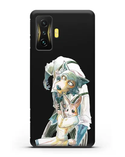 Чехол аниме Beastars - Хару тащит Легоси силиконовый для Xiaomi Poco F4 GT