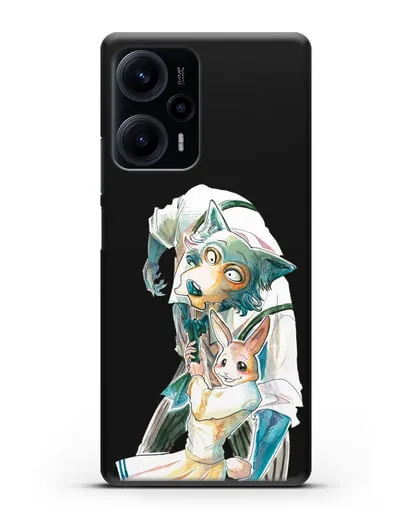 Чехол аниме Beastars - Хару тащит Легоси силиконовый для Xiaomi Poco F5