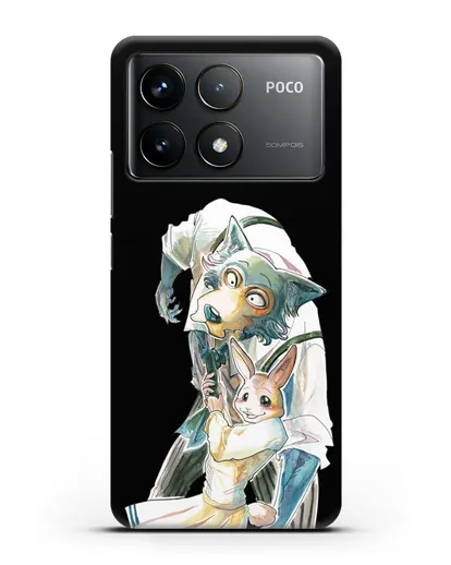 Чехол аниме Beastars - Хару тащит Легоси силиконовый для Xiaomi Poco F6 Pro