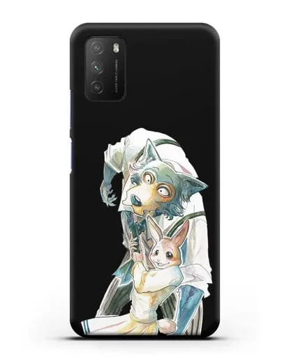 Чехол аниме Beastars - Хару тащит Легоси силиконовый для Xiaomi Poco M3