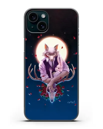 Чехол аниме Beastars - Полнолуние силиконовый для iPhone 15 Plus
