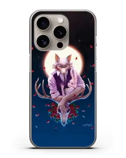 Чехол аниме Beastars - Полнолуние силиконовый для iPhone 15 Pro