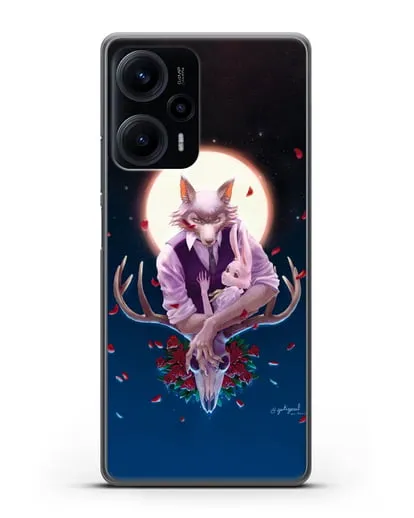 Чехол аниме Beastars - Полнолуние силиконовый для Xiaomi Poco F5