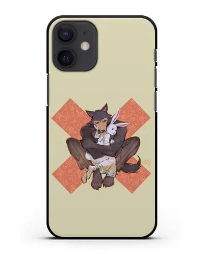Чехол аниме Beastars - Объятие силиконовый для iPhone 12 mini