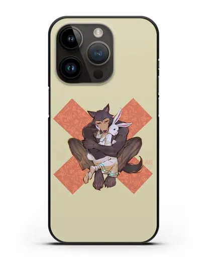 Чехол аниме Beastars - Объятие силиконовый для iPhone 14 Pro