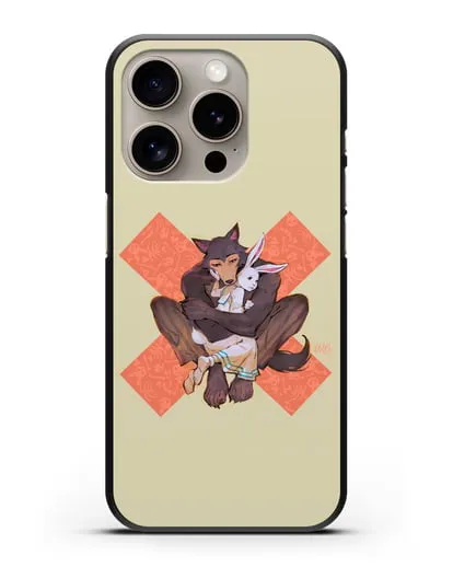 Чехол аниме Beastars - Объятие силиконовый для iPhone 15 Pro