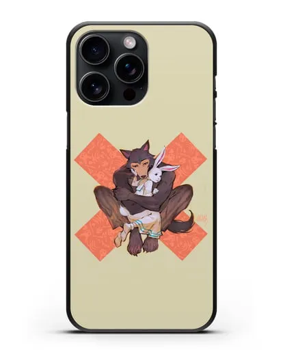 Чехол аниме Beastars - Объятие силиконовый для iPhone 15 Pro Max