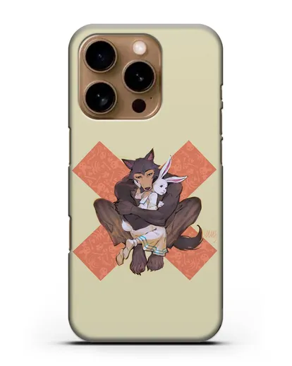 Чехол аниме Beastars - Объятие силиконовый для iPhone 16 Pro