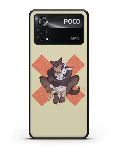 Чехол аниме Beastars - Объятие силиконовый для Xiaomi Poco X4 Pro