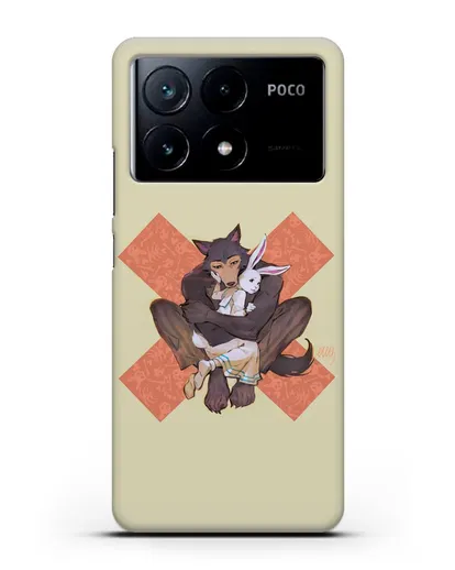 Чехол аниме Beastars - Объятие силиконовый для Xiaomi Poco X6 Pro