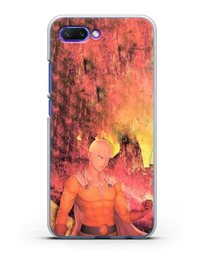 Чехол аниме Ванпанчмен - Сайтама в ярости силиконовый для Honor 10
