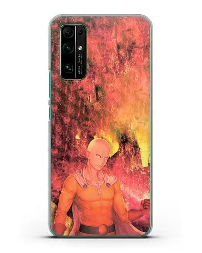Чехол аниме Ванпанчмен - Сайтама в ярости силиконовый для Honor 30