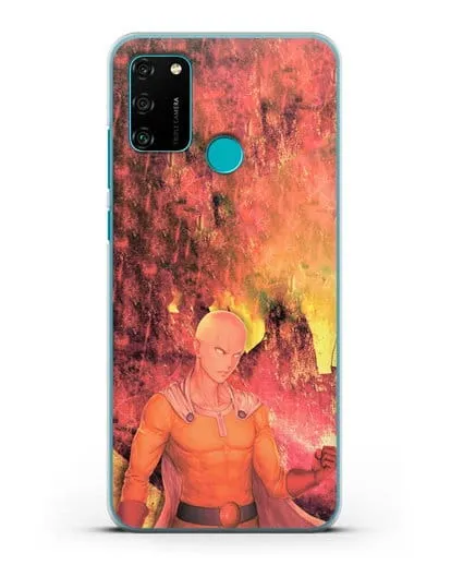 Чехол аниме Ванпанчмен - Сайтама в ярости силиконовый для Honor 9A