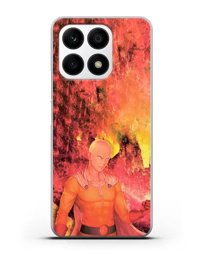 Чехол аниме Ванпанчмен - Сайтама в ярости силиконовый для Honor X8a