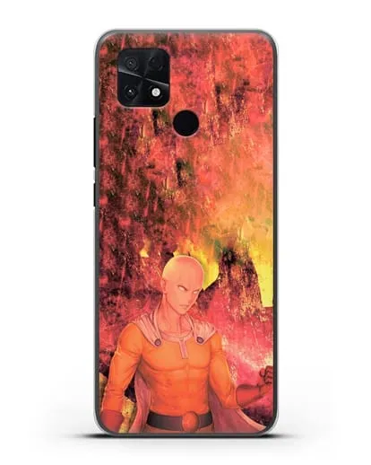 Чехол аниме Ванпанчмен - Сайтама в ярости силиконовый для Xiaomi Poco C40