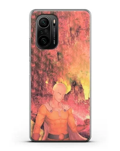 Чехол аниме Ванпанчмен - Сайтама в ярости силиконовый для Xiaomi Poco F3