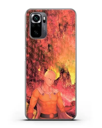 Чехол аниме Ванпанчмен - Сайтама в ярости силиконовый для Xiaomi Poco M5s