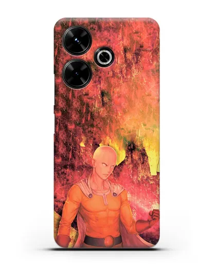 Чехол аниме Ванпанчмен - Сайтама в ярости силиконовый для Xiaomi Poco M6