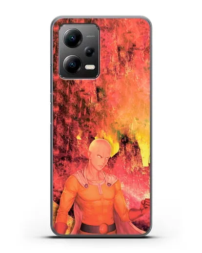 Чехол аниме Ванпанчмен - Сайтама в ярости силиконовый для Xiaomi Poco X5