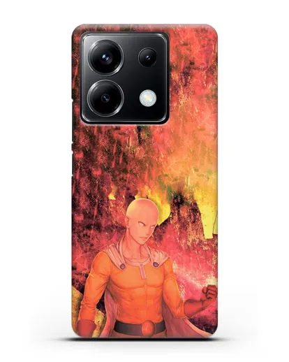 Чехол аниме Ванпанчмен - Сайтама в ярости силиконовый для Xiaomi Poco X6