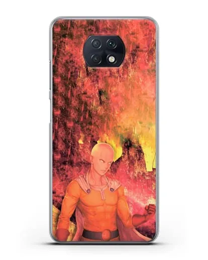 Чехол аниме Ванпанчмен - Сайтама в ярости силиконовый для Xiaomi Redmi Note 9T
