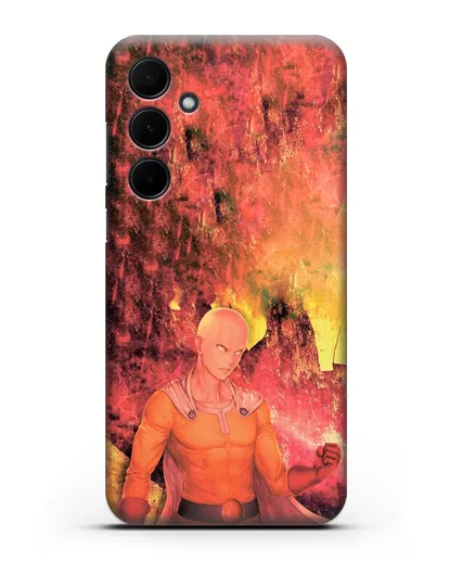 Чехол аниме Ванпанчмен - Сайтама в ярости силиконовый для Samsung Galaxy A55 [SM-A556]