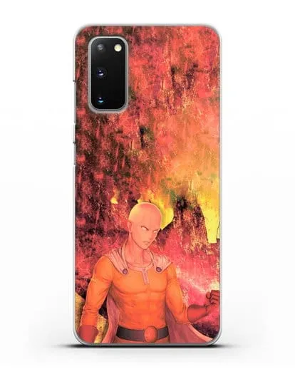Чехол аниме Ванпанчмен - Сайтама в ярости силиконовый для Samsung Galaxy S20 [SM-G980F]