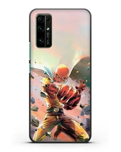 Чехол аниме Ванпанчмен - Серьёзный удар силиконовый для Honor 30