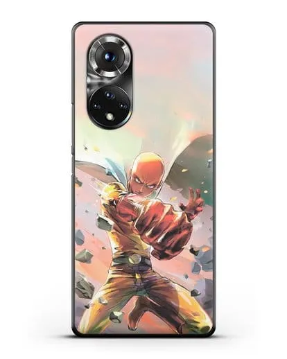 Чехол аниме Ванпанчмен - Серьёзный удар силиконовый для Honor 50