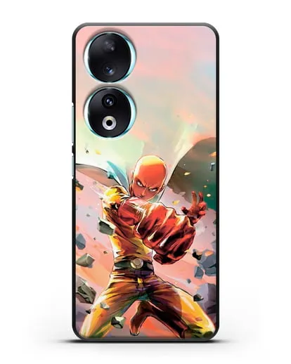 Чехол аниме Ванпанчмен - Серьёзный удар силиконовый для Honor 90