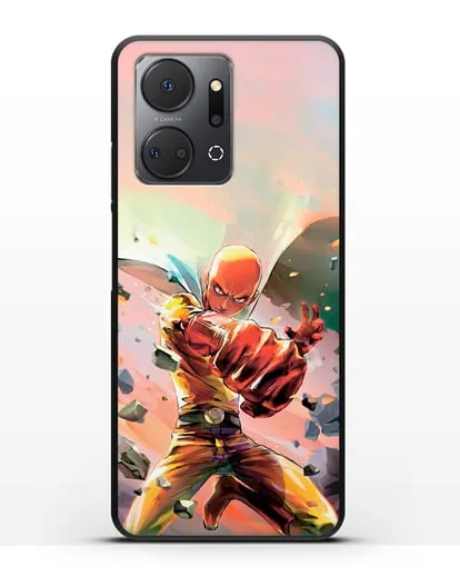 Чехол аниме Ванпанчмен - Серьёзный удар силиконовый для Honor X7a