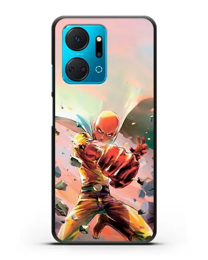 Чехол аниме Ванпанчмен - Серьёзный удар силиконовый для Honor X7a Plus