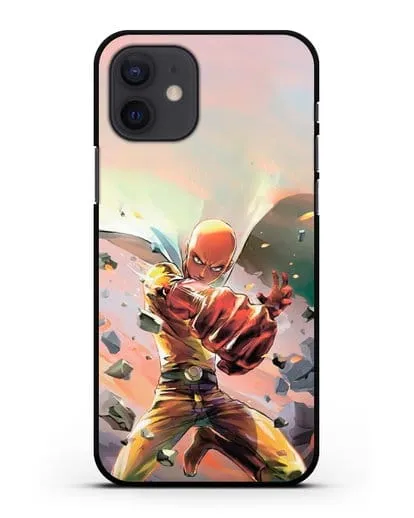 Чехол аниме Ванпанчмен - Серьёзный удар силиконовый для iPhone 12