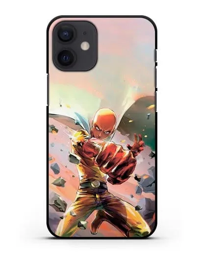 Чехол аниме Ванпанчмен - Серьёзный удар силиконовый для iPhone 12 mini