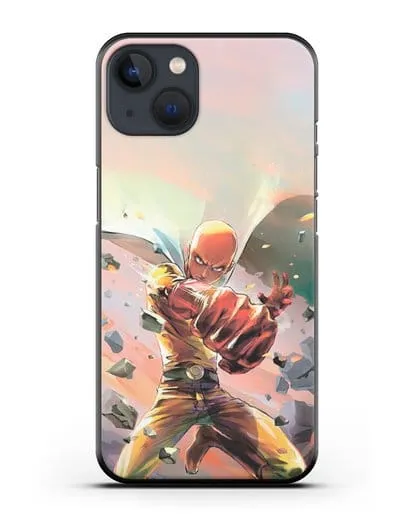 Чехол аниме Ванпанчмен - Серьёзный удар силиконовый для iPhone 13