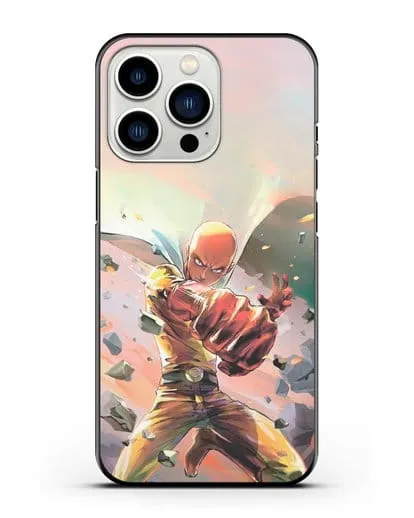 Чехол аниме Ванпанчмен - Серьёзный удар силиконовый для iPhone 13 Pro